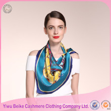 New product trendy style winter women print silk scarf